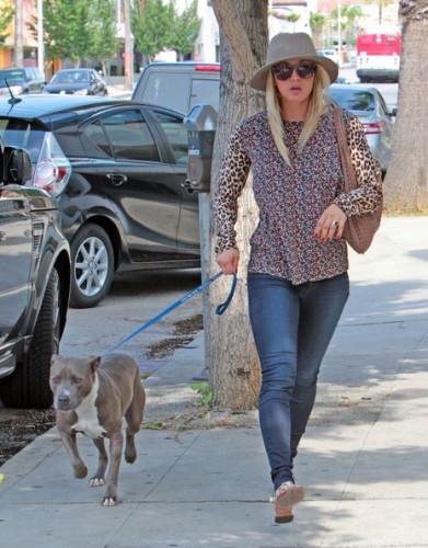 Kaley+Cuoco+Takes+Dog+Vet