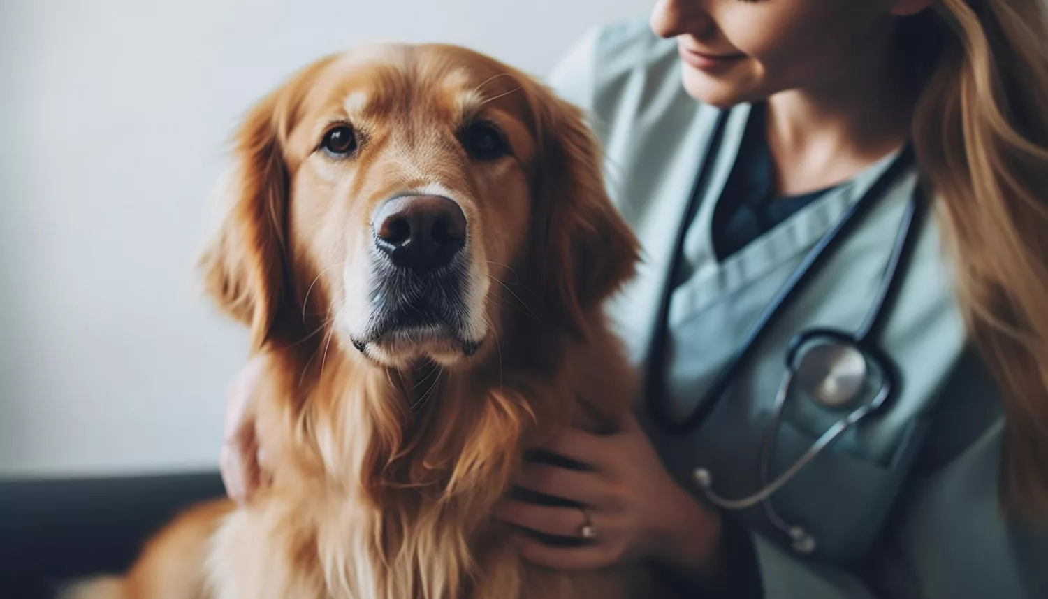 Ce este acneea la câini: Câine la doctor