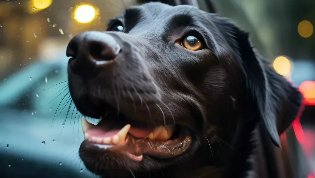 De ce tusește câinele: Un câine negru