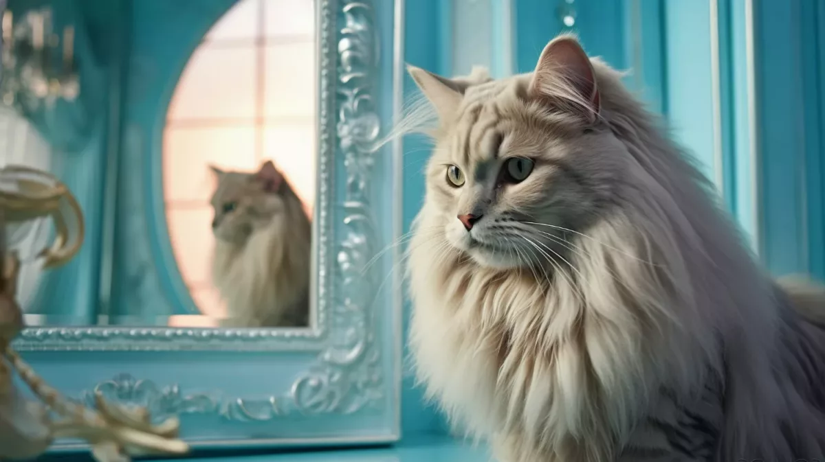 De ce face pisica: Pisică în oglindă