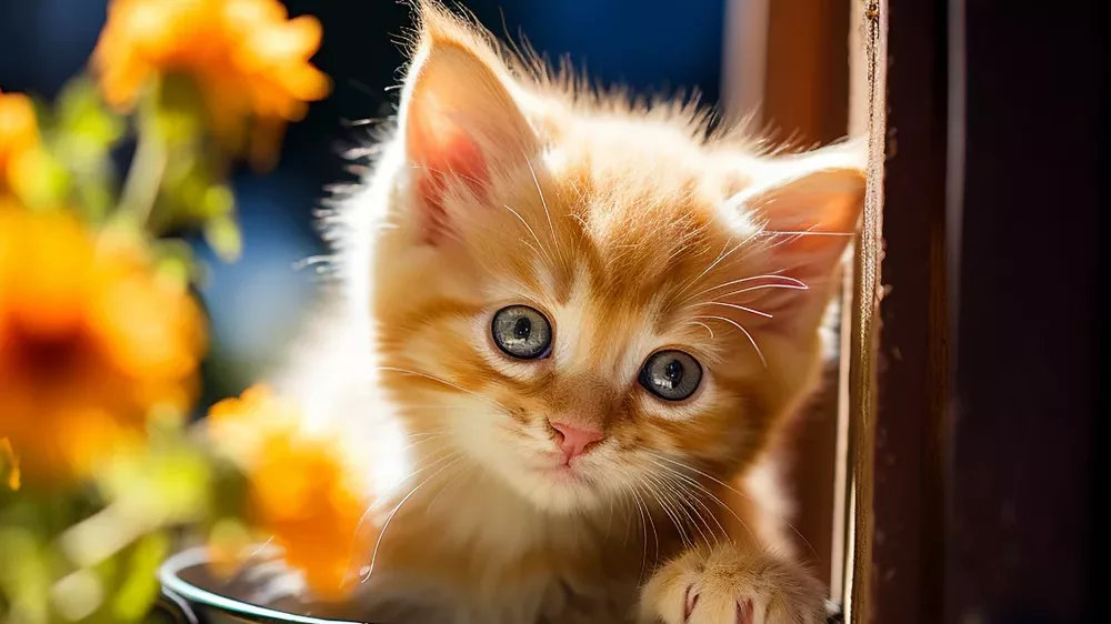O pisicuță portocalie